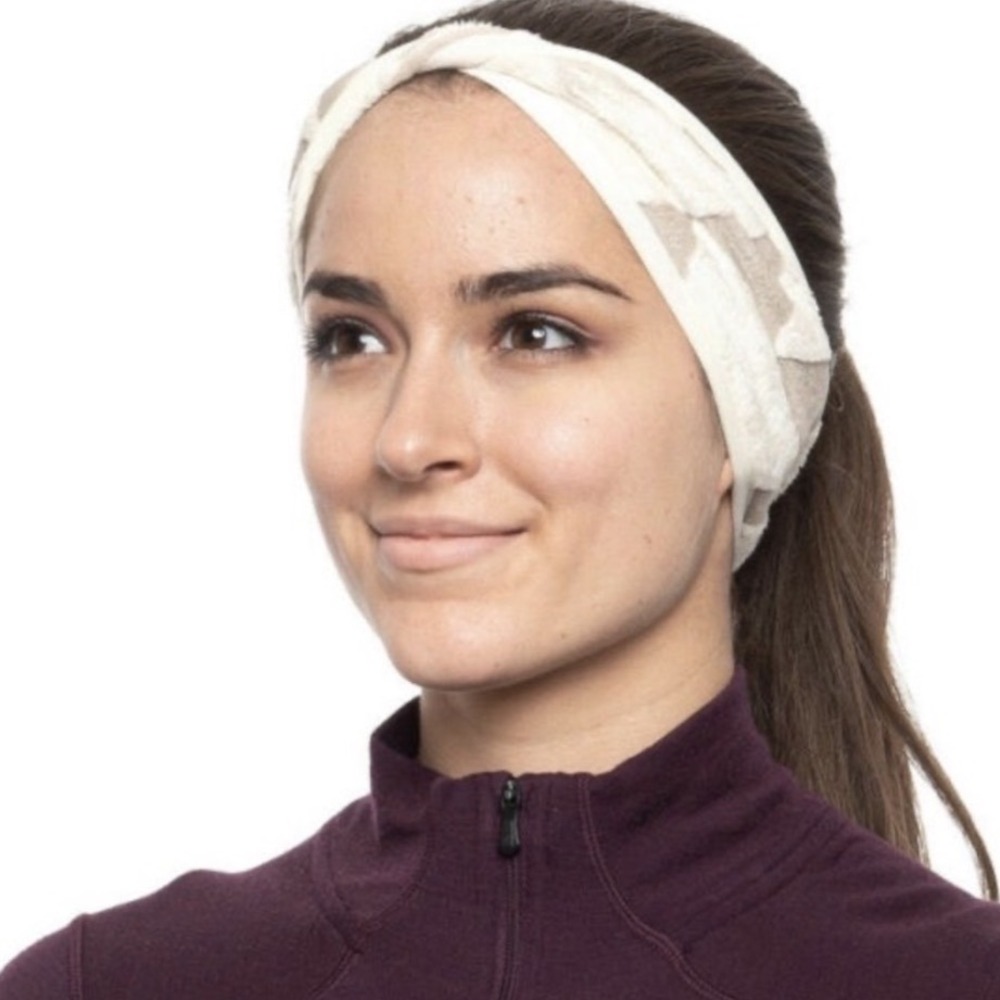 The North Face Women's Osito Winter Earband Beige Cream Soft Fuzzy Twist NWT